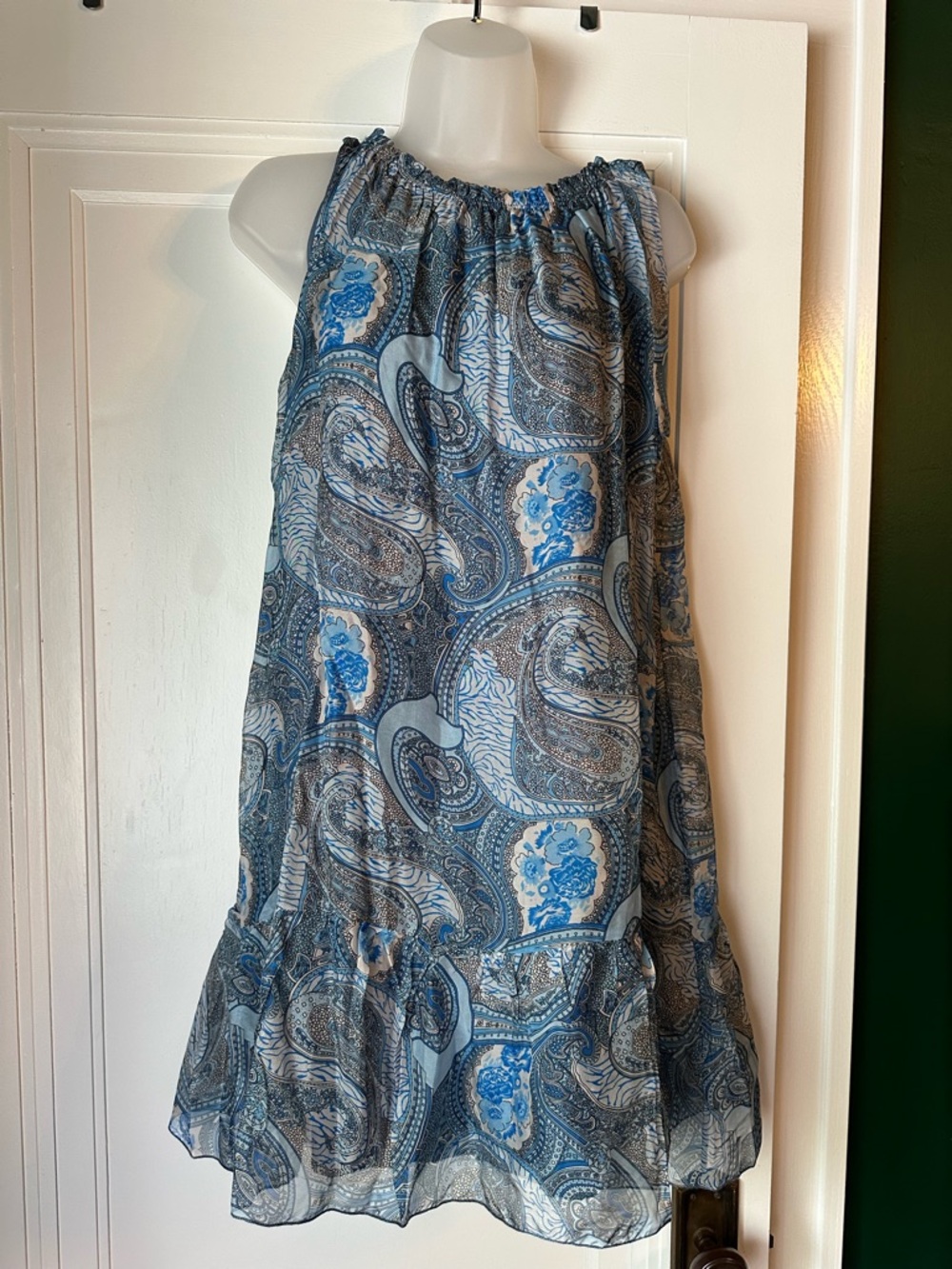 Le Ragazze Blue Paisley Halter Dress